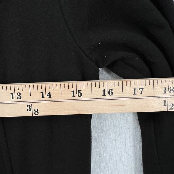 HELMUT LANG Villous Asymmetric Moto Jacket XS Black Sweatshirt Knit Full Zip - Picture 11 of 12